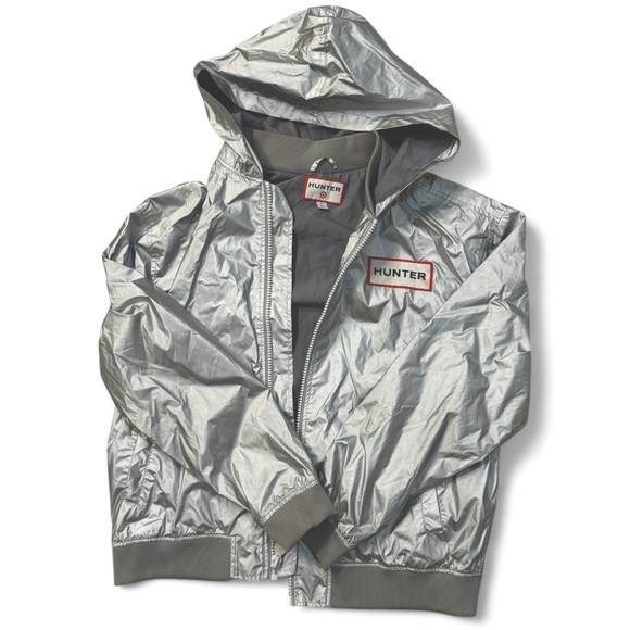 Hunter for Target Silver Metallic Raincoat Rain Jacket - Picture 1 of 1